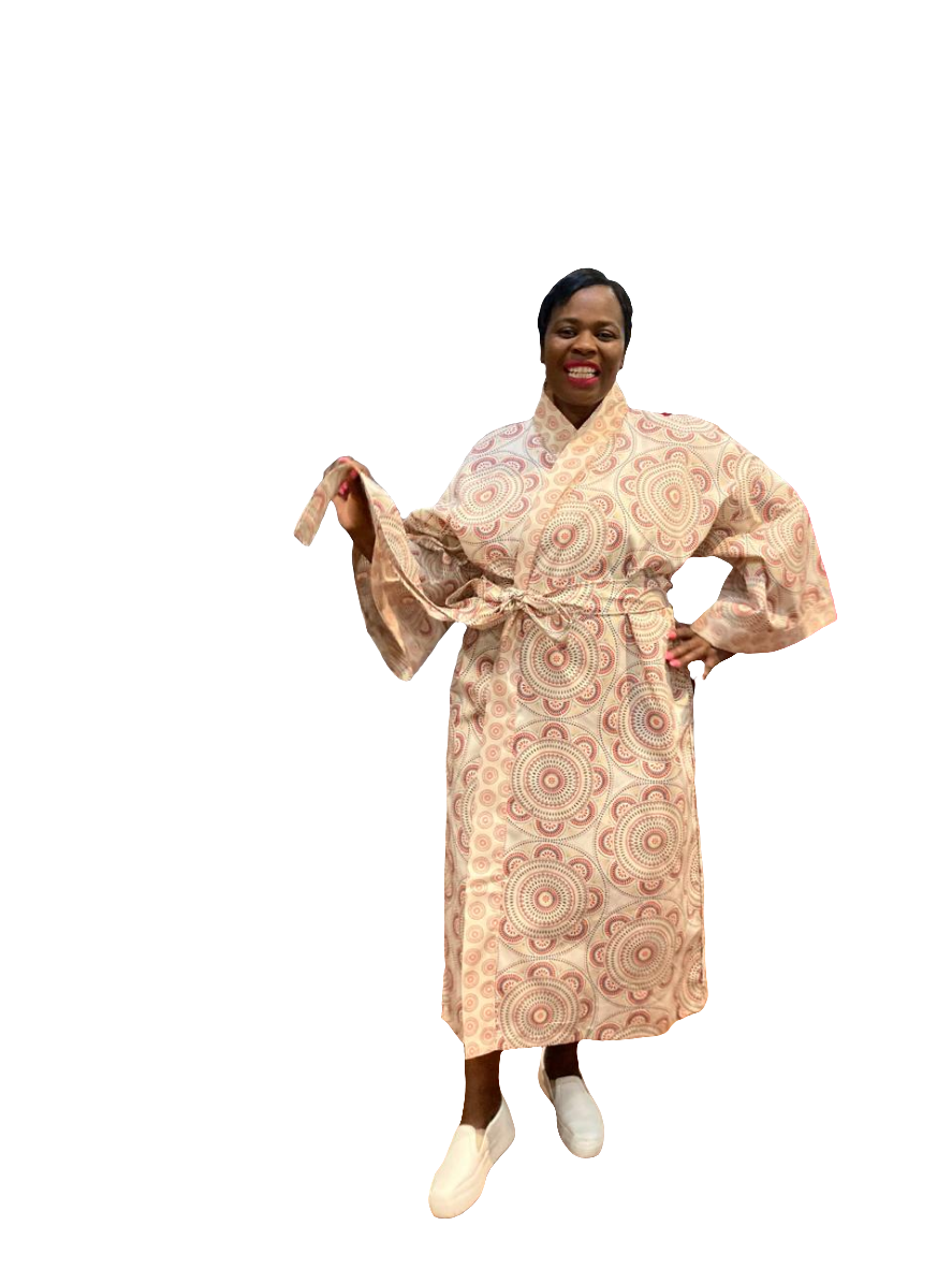 Shweshwe Long Kimono